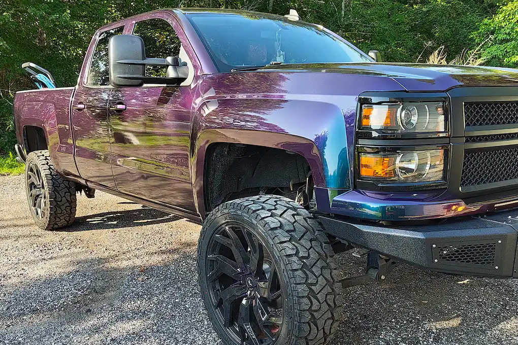 Color shift wrap on a truck — Austin TX