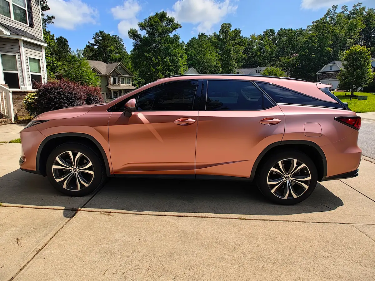 Rose gold wrap on a Lexus — Austin TX